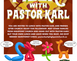Pizza with Pastor Karl